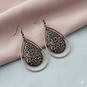 Copper Teardrop Earrings